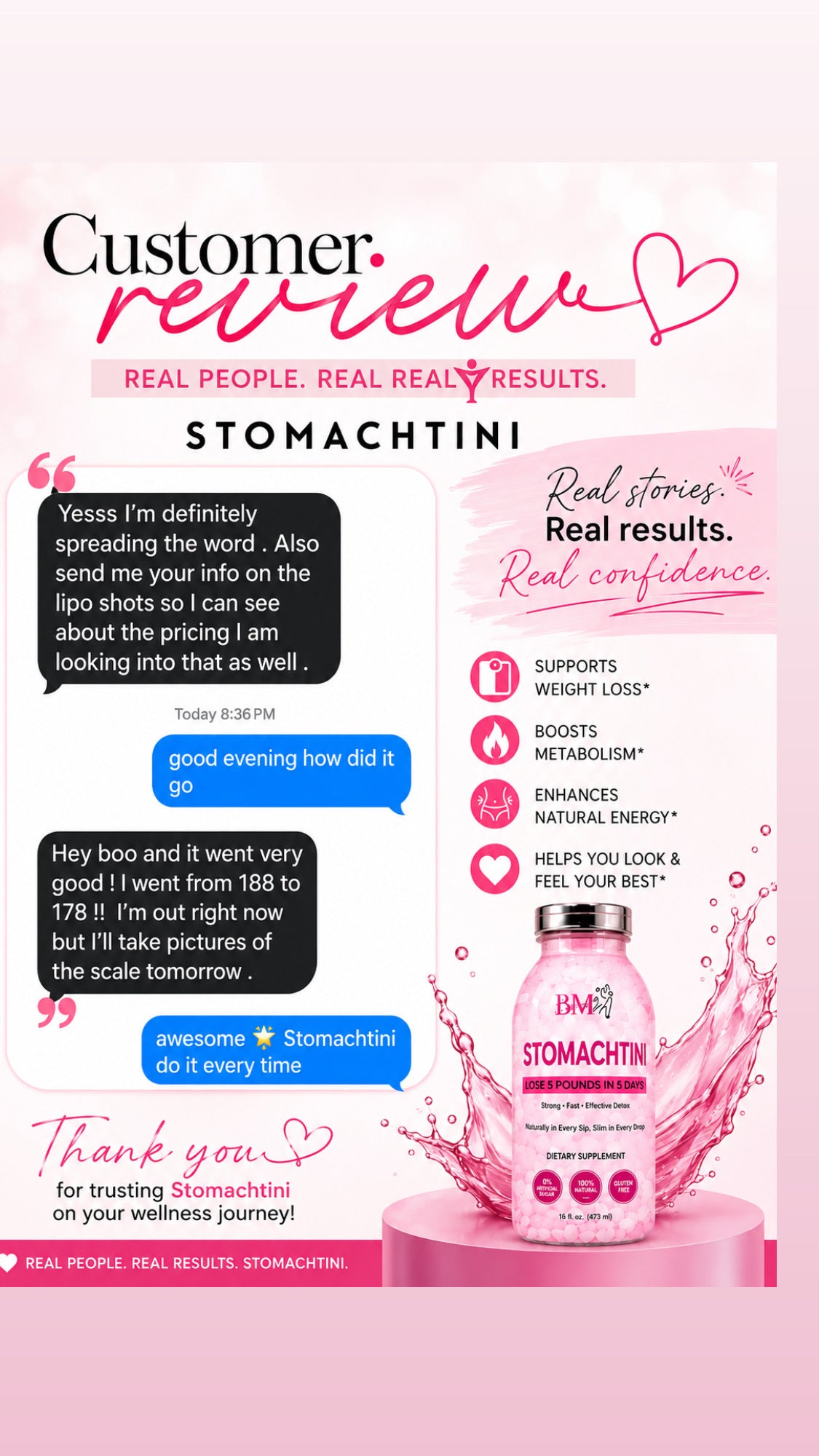 2 Packs Stomach Tini Cocktail 🍒🍸 (not made)