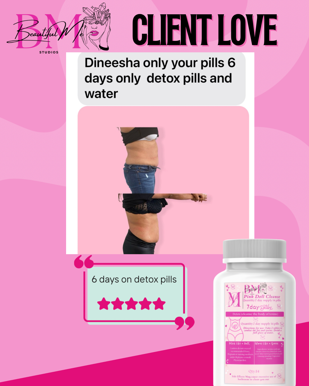 7 Day Detox pills,Lipo Oil & Firming Cream Kit